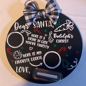 Handmade Santa cookie tray